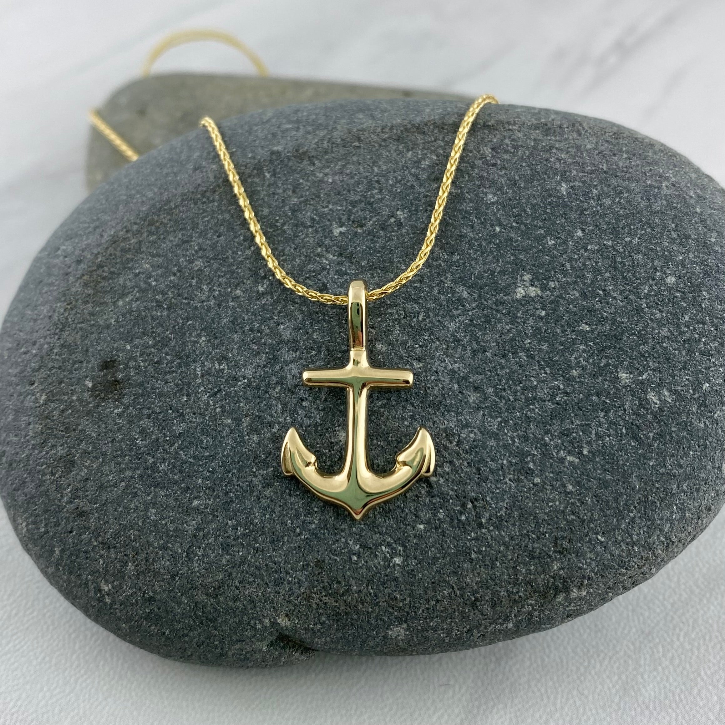 Buy 14K Gold Anchor Necklace, Tiny Gold Anchor Pendant, Anchor Choker Gold,  Ship Anchor Charm, Women's Pendant, Birthday Gift for Her Online in India -  Etsy